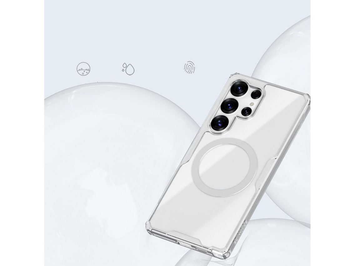 Funda magn�tica Nillkin Nature TPU Pro con MagSafe para Samsung Galaxy S25 Ultra - Blanca