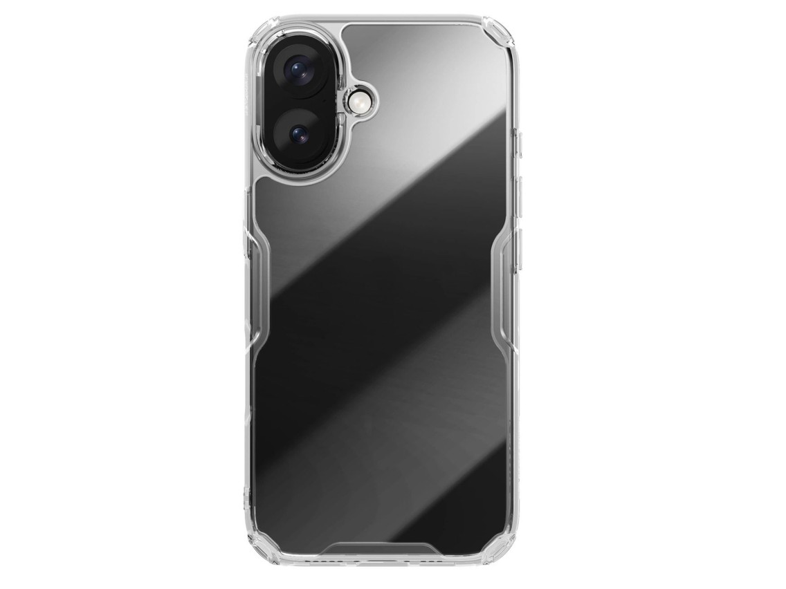 Capa Nillkin Nature Pro para iPhone 16 - transparente e branca