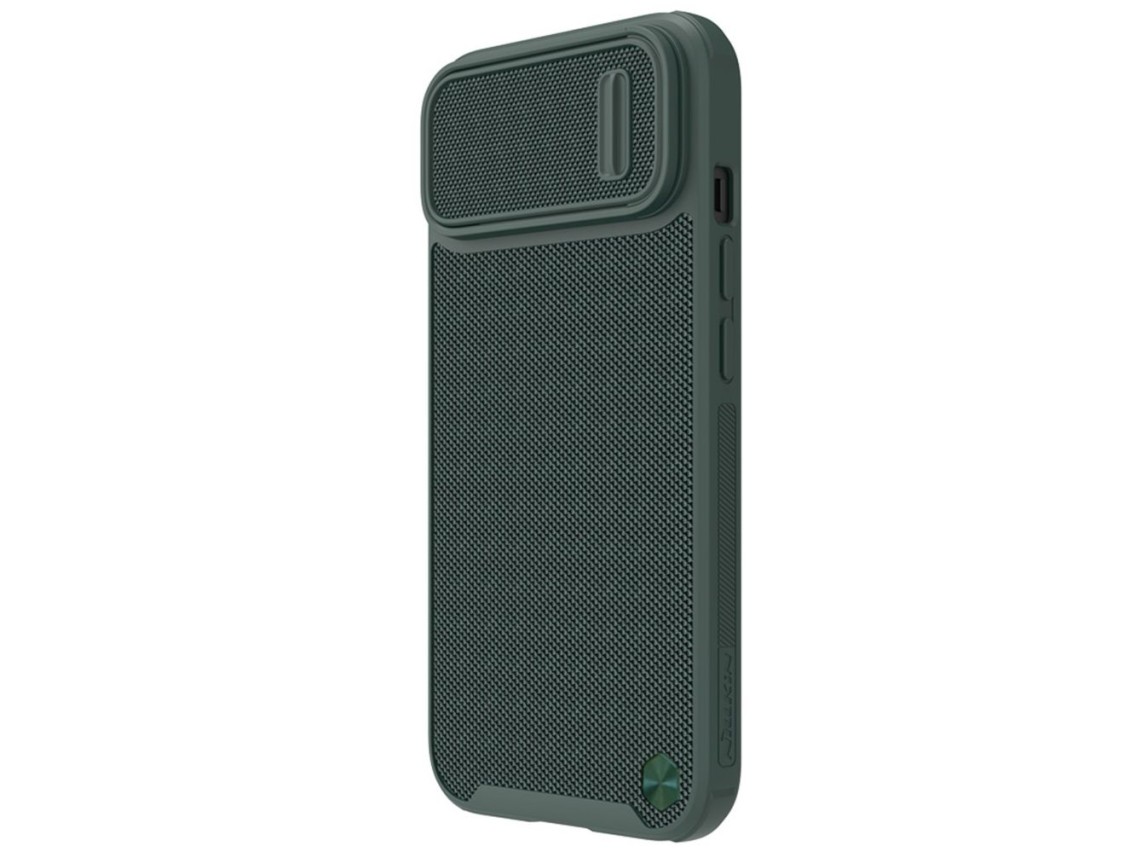 Funda Nillkin Textured S para iPhone 14 Pro Max, carcasa reforzada con tapa para la cámara, color ve