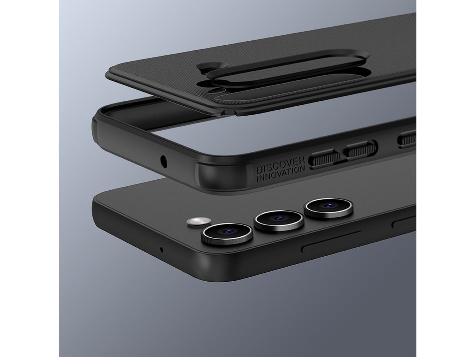 Capa Nillkin Super Frosted Shield Pro para Samsung Galaxy S23+ com proteção reforçada e suporte para