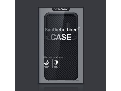 Funda Nillkin Synthetic Fiber S para Samsung Galaxy S23+, con cubierta para la cámara, color negro. Funda Nillkin Synthetic Fiber S para Samsung Galaxy S23+, con cubierta para la cámara, color negro.