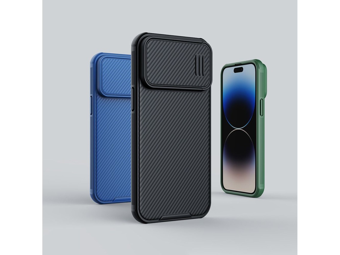 Funda Nillkin CamShield S para iPhone 14 Pro Max, cubierta blindada con protector de cámara, color n