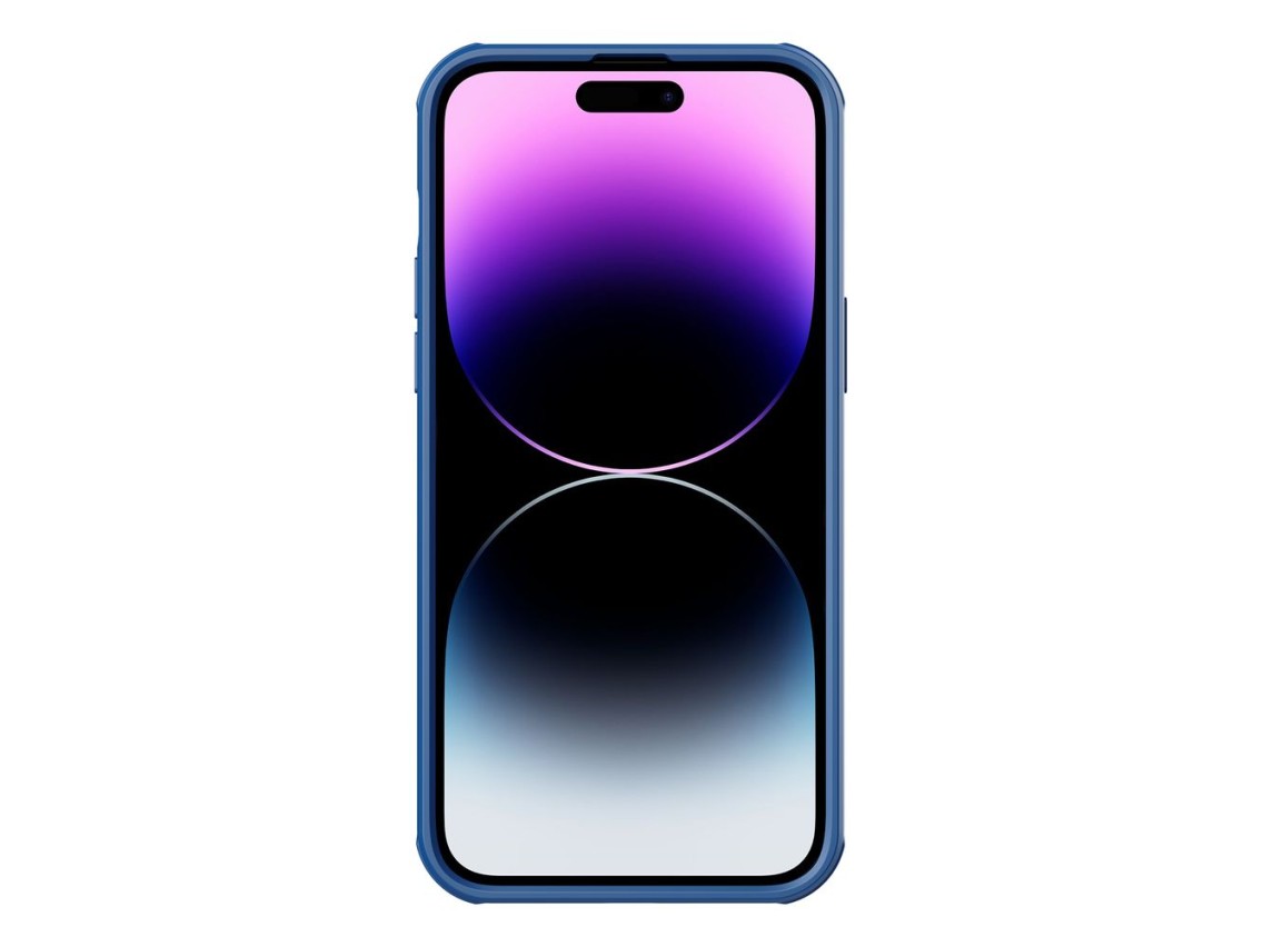 Capa Nillkin CamShield S para iPhone 14 Pro Max, com proteção reforçada para a câmera, azul.