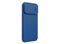 Capa Nillkin CamShield S para iPhone 14 Pro Max, com proteção reforçada para a câmera, azul. Capa Nillkin CamShield S para iPhone 14 Pro Max, com proteção reforçada para a câmera, azul.