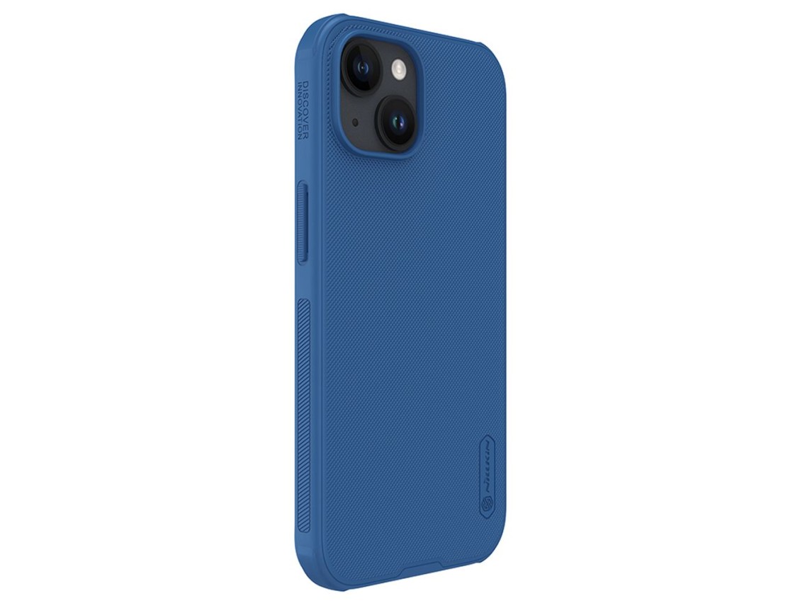 Funda reforzada Nillkin Super Frosted Shield Pro para iPhone 15 Plus - azul