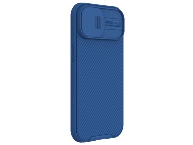 Funda magnética Nillkin CamShield Pro para iPhone 15 Plus con protector de cámara - Azul Funda magnética Nillkin CamShield Pro para iPhone 15 Plus con protector de cámara - Azul