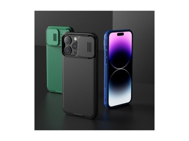 Funda magnética Nillkin CamShield Pro para iPhone 15 Plus con protector de cámara - Azul Funda magnética Nillkin CamShield Pro para iPhone 15 Plus con protector de cámara - Azul