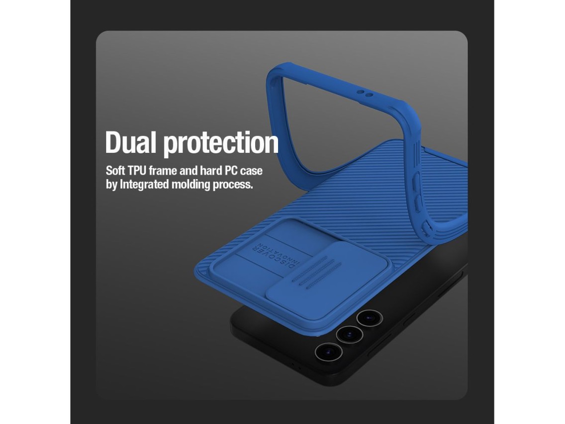 Capa protetora Nillkin CamShield Pro com protetor de câmera para Samsung Galaxy S24+ - verde