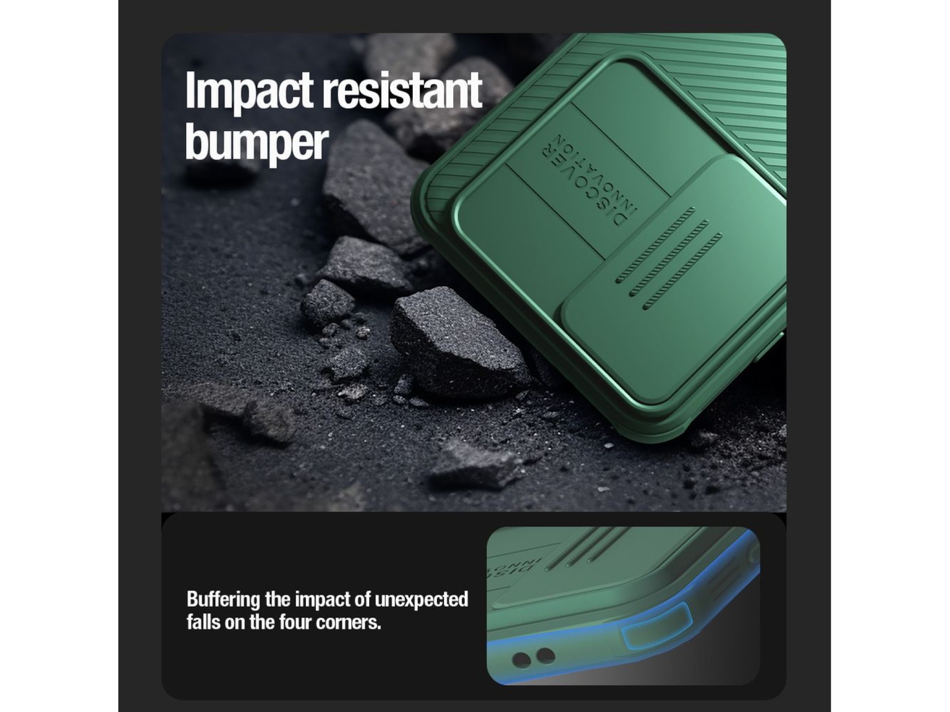 Capa protetora Nillkin CamShield Pro com protetor de câmera para Samsung Galaxy S24+ - verde