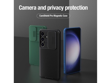 Funda protectora Nillkin CamShield Pro con cubierta para la cámara para Samsung Galaxy S24+ - verde Funda protectora Nillkin CamShield Pro con cubierta para la cámara para Samsung Galaxy S24+ - verde