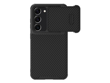 Nillkin Synthetic Fiber S Case for Samsung Galaxy S23, camera cover, black Nillkin Synthetic Fiber S Case for Samsung Galaxy S23, camera cover, black