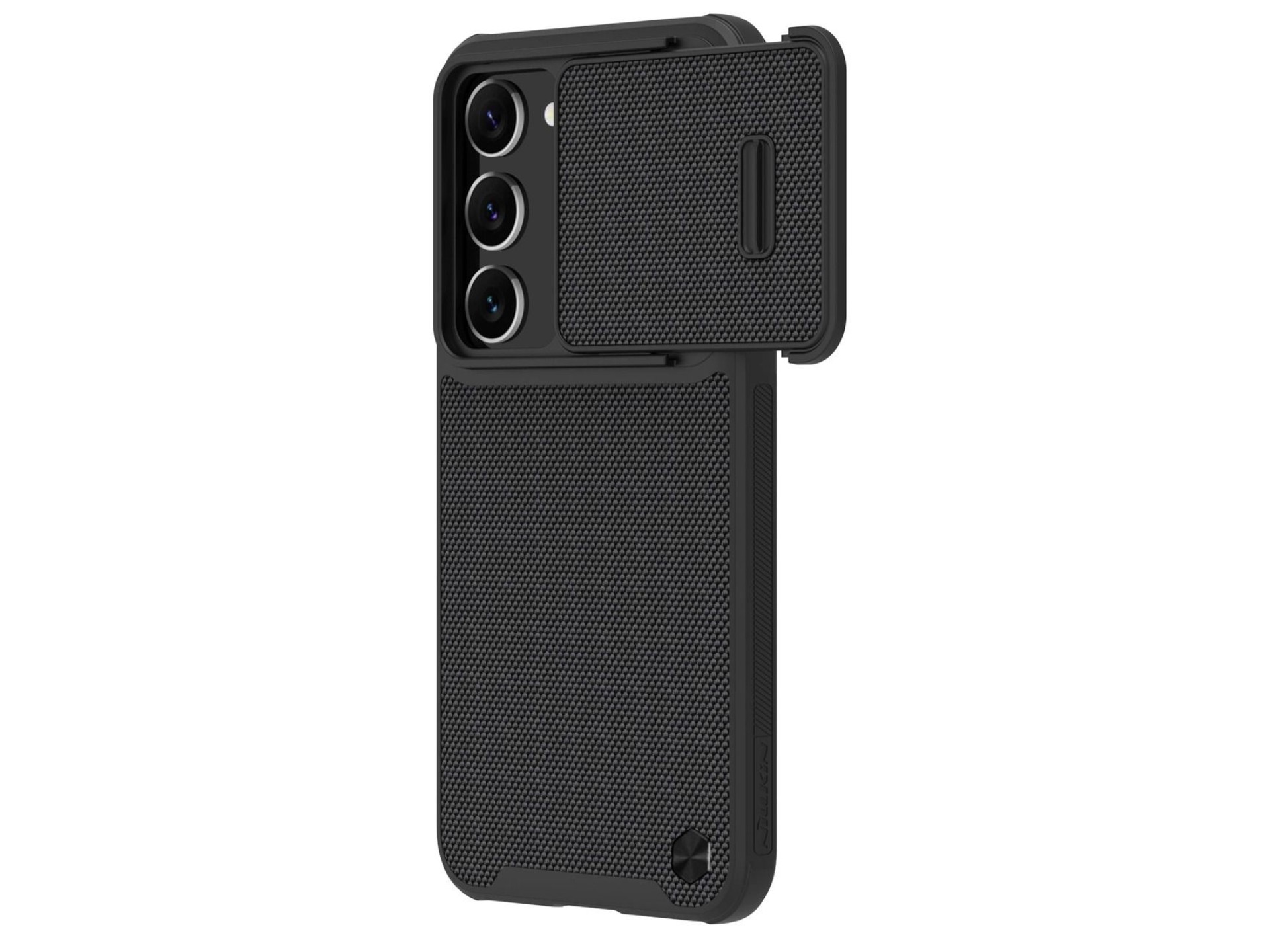 Capa texturizada Nillkin S para Samsung Galaxy S23+, capa reforçada com proteção para a câmera, pret