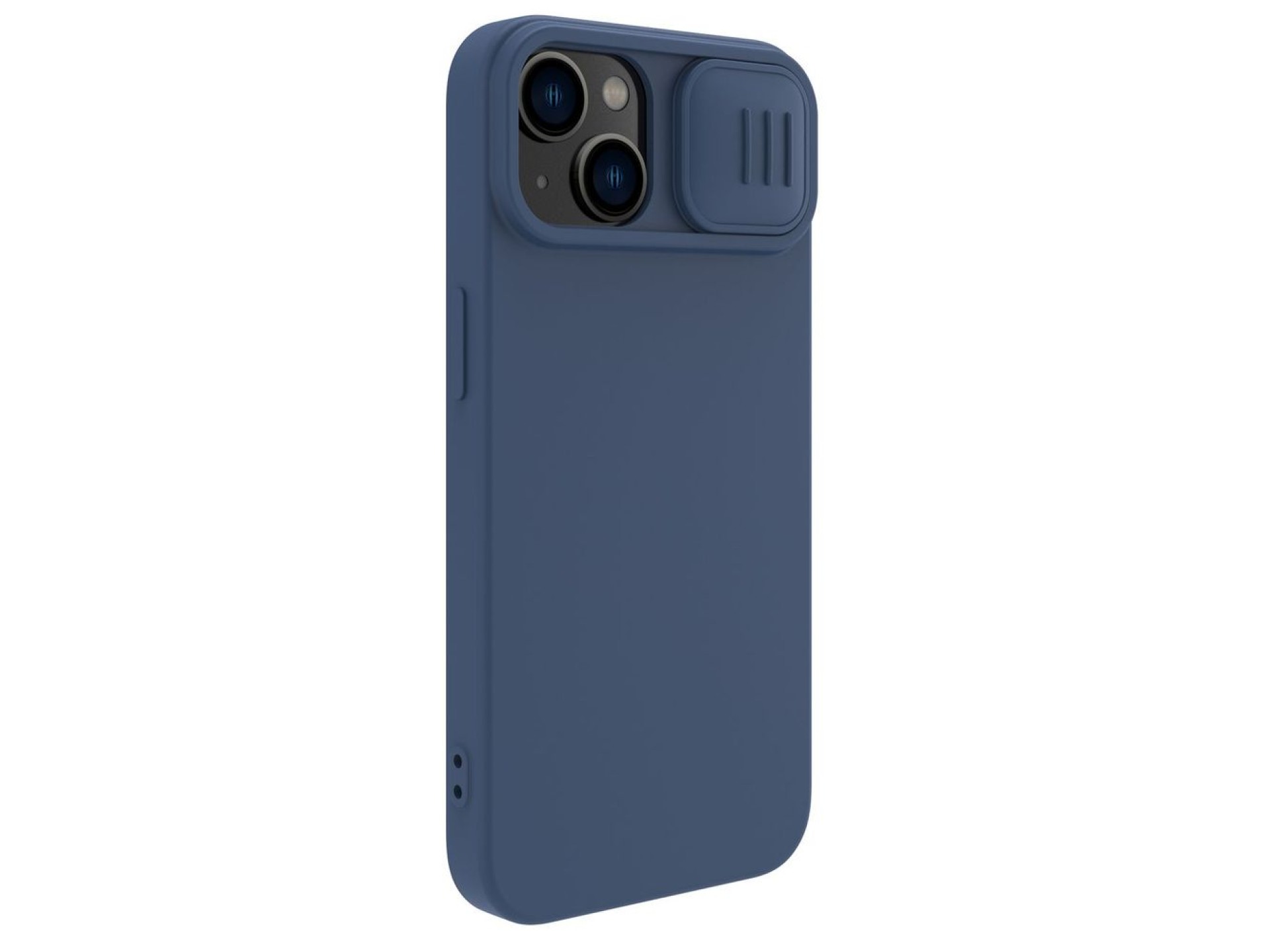 Nillkin CamShield Silky Silicone Case iPhone 14 Plus Case with Camera Protector Blue