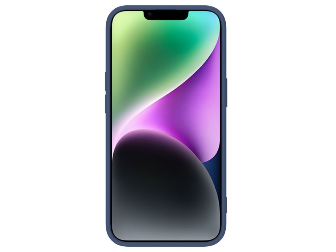 Nillkin CamShield Silky Silicone Case iPhone 14 Plus Case with Camera Protector Blue