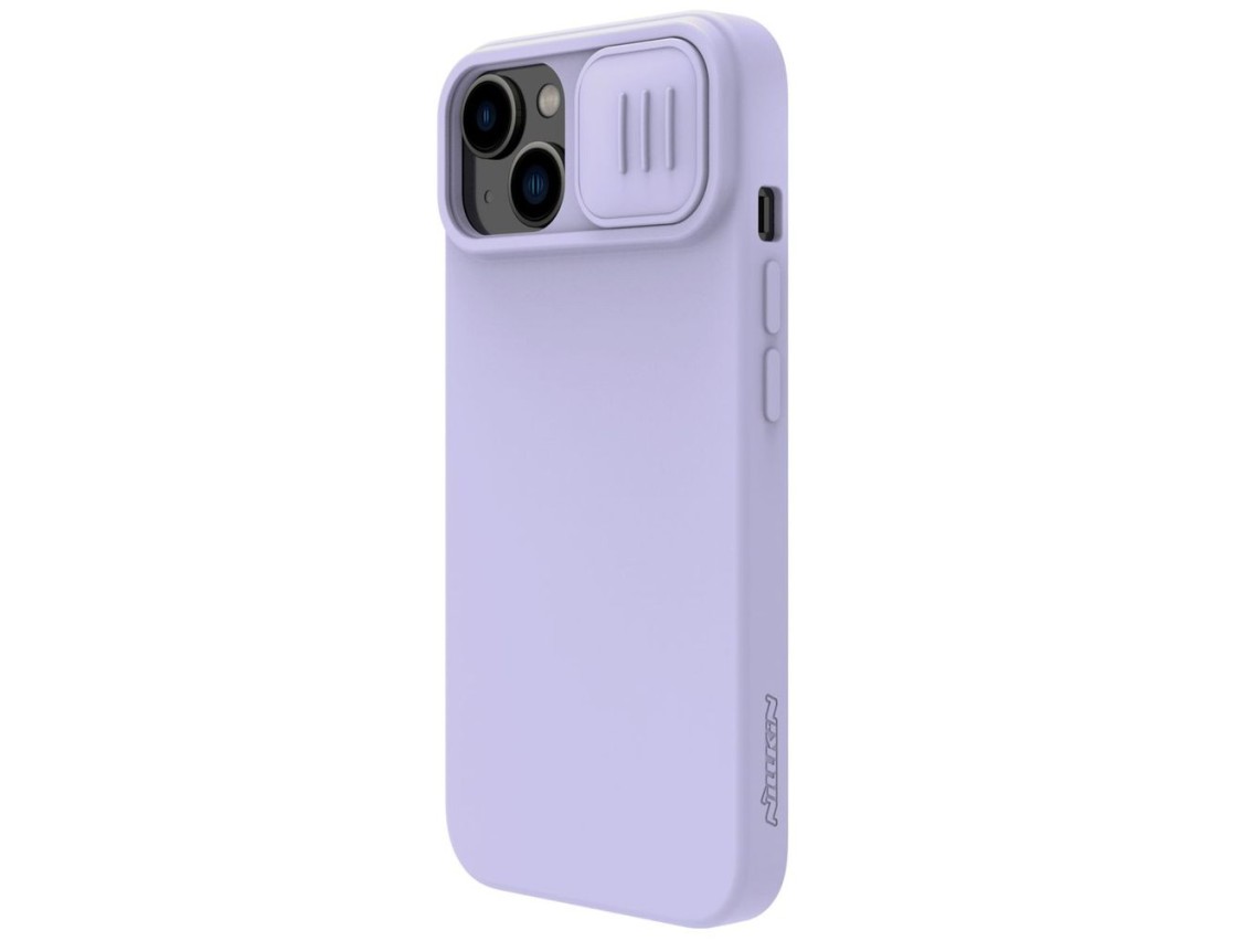 Nillkin CamShield Silky Silicone Case iPhone 14 Plus Case with Camera Protector Purple