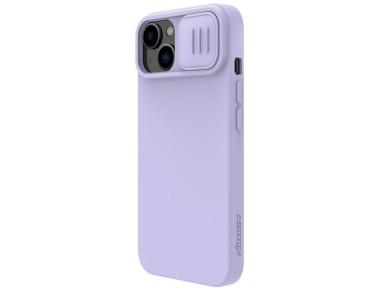 Nillkin CamShield Silky Silicone Case iPhone 14 Plus Case with Camera Protector Purple