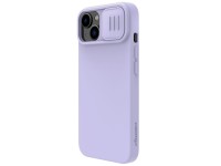 Capa de silicone Nillkin CamShield Silky para iPhone 14 Plus com protetor de câmera roxo Capa de silicone Nillkin CamShield Silky para iPhone 14 Plus com protetor de câmera roxo