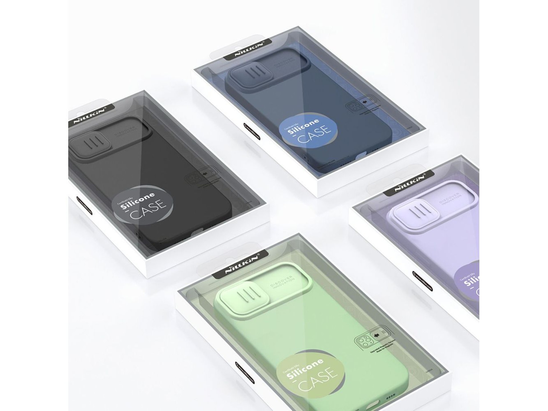 Funda magnética de silicona Nillkin CamShield para iPhone 14 Plus, cubierta magnética MagSafe con pr