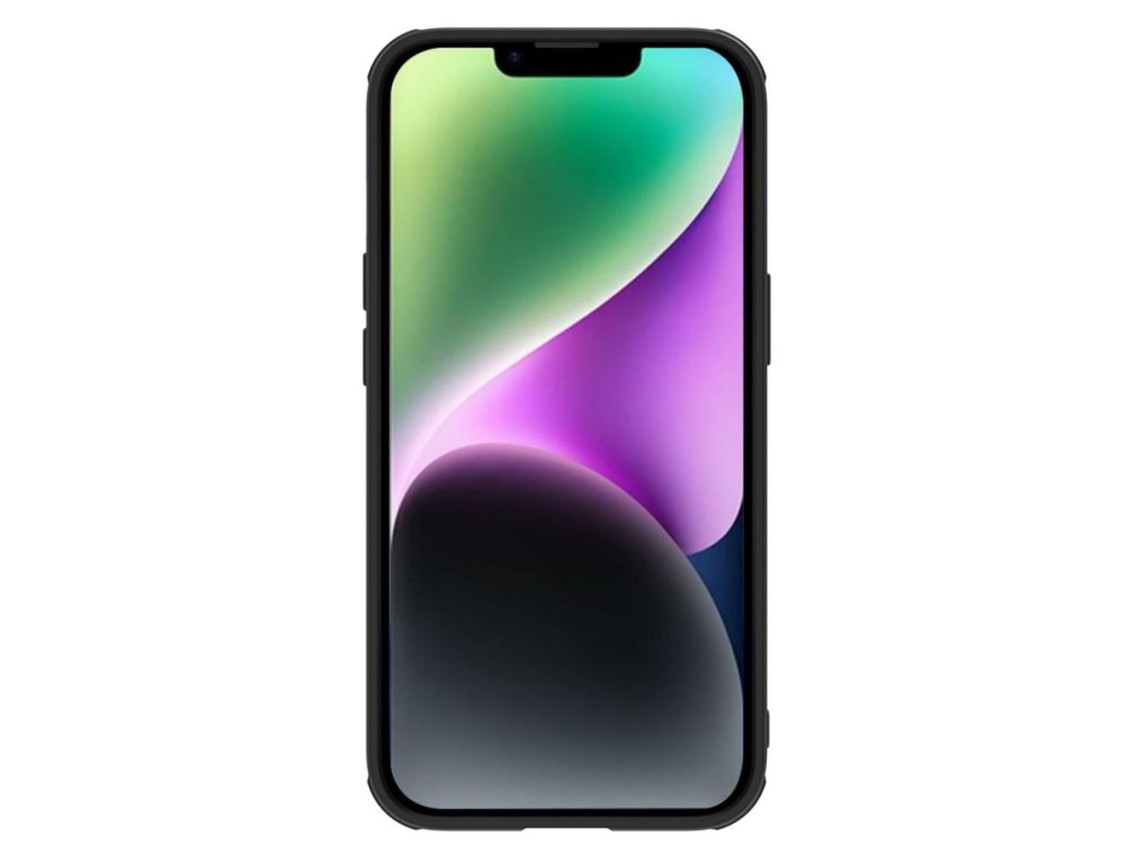 Capa Nillkin Textured S para iPhone 14, capa reforçada com proteção para a câmera, preta