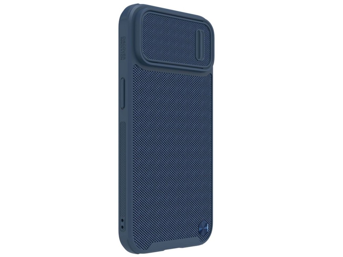 Nillkin Textured S Case for iPhone 14, armored cover with camera cover, blue