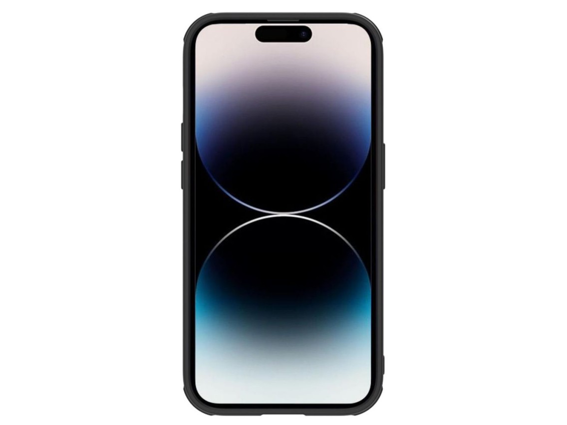 Capa Nillkin Textured S para iPhone 14 Pro, capa protetora reforçada com protetor de câmera, preta.