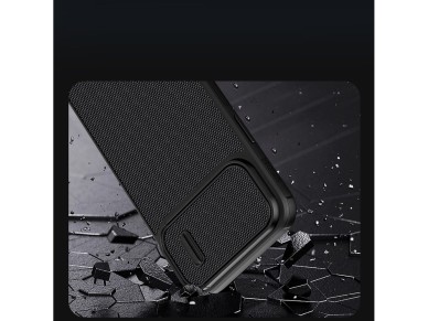 Nillkin Textured S Case iPhone 14 Pro armored cover with camera cover, black Nillkin Textured S Case iPhone 14 Pro armored cover with camera cover, black