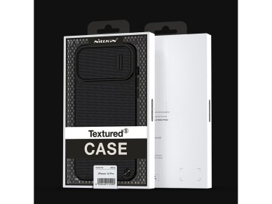 Nillkin Textured S Case iPhone 14 Pro armored cover with camera cover, black Nillkin Textured S Case iPhone 14 Pro armored cover with camera cover, black