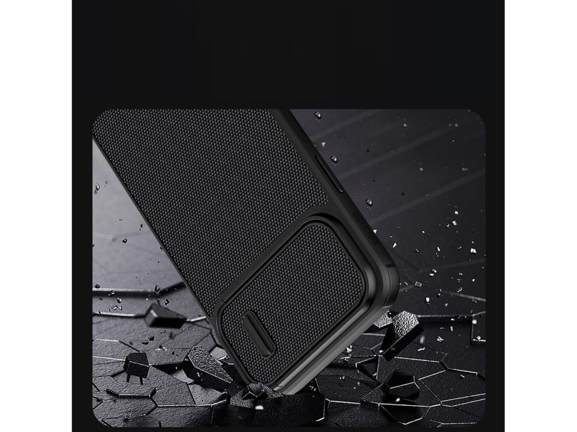 Capa Nillkin Textured S para iPhone 14 Plus, capa protetora reforçada com protetor de câmera, verde.