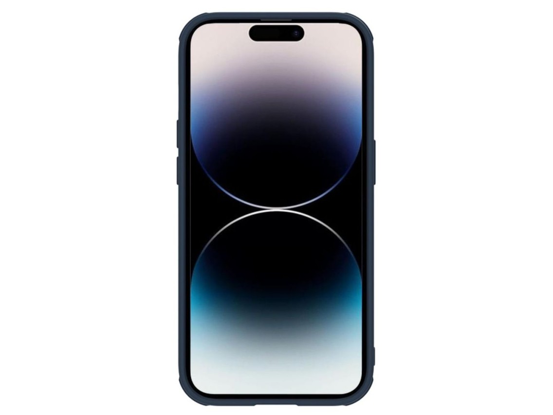 Capa Nillkin Textured S para iPhone 14 Pro Max, capa protetora reforçada com protetor de câmera, azu