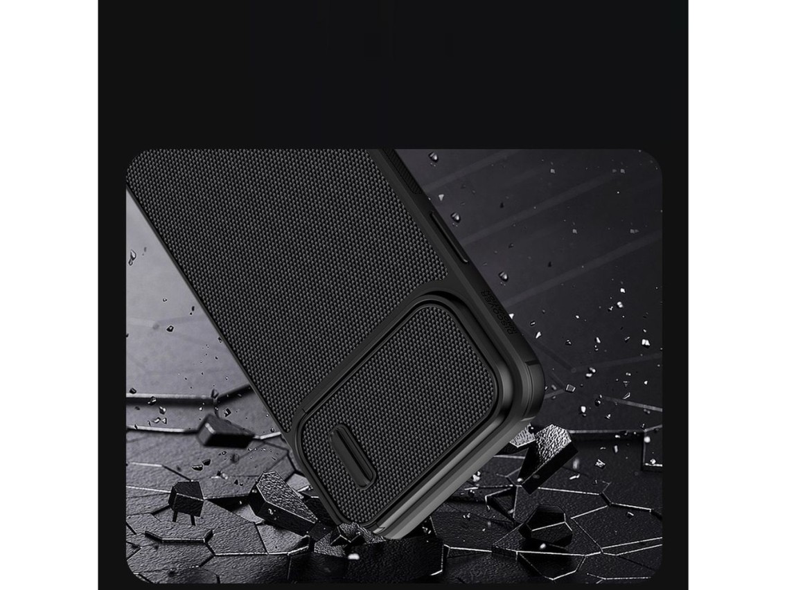 Nillkin Textured S Case iPhone 14 Pro Max case with camera cover black