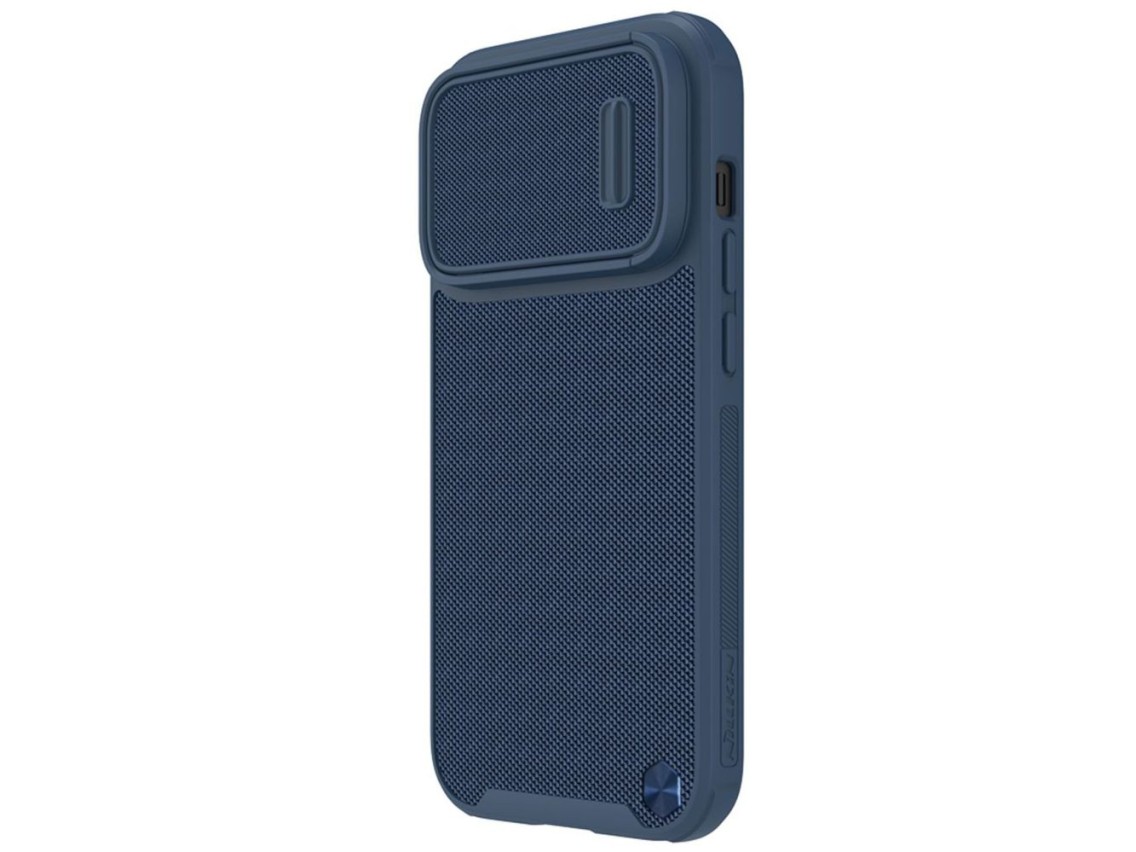 Capa Nillkin Textured S para iPhone 14 Pro Max, capa protetora reforçada com protetor de câmera, azu