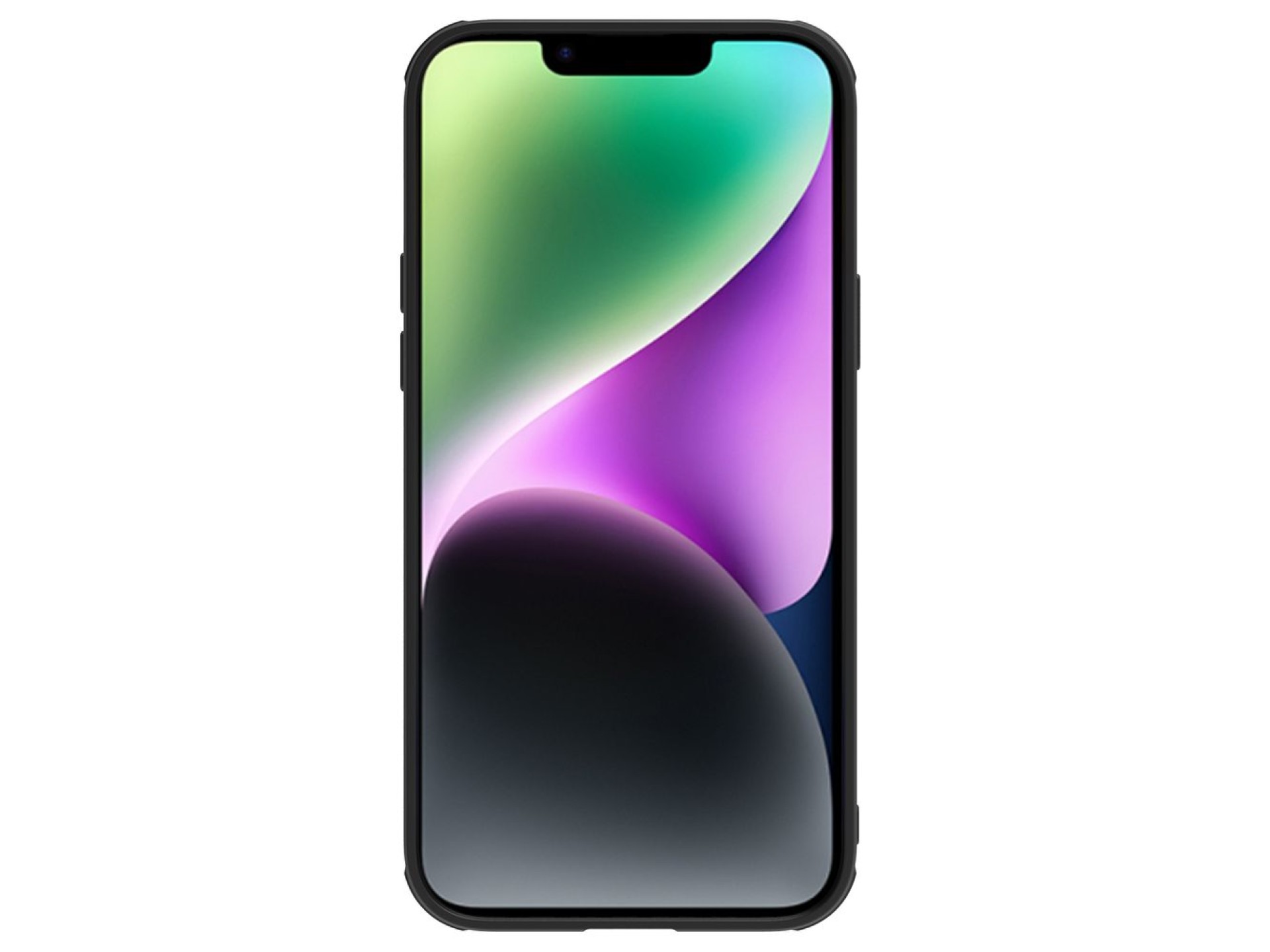 Capa de couro Nillkin CamShield S para iPhone 14 Plus com protetor de câmera, preta.
