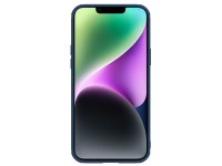 Capa de couro Nillkin CamShield S para iPhone 14 Plus com protetor de câmera azul Capa de couro Nillkin CamShield S para iPhone 14 Plus com protetor de câmera azul