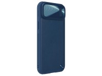 Capa de couro Nillkin CamShield S para iPhone 14 Plus com protetor de câmera azul Capa de couro Nillkin CamShield S para iPhone 14 Plus com protetor de câmera azul