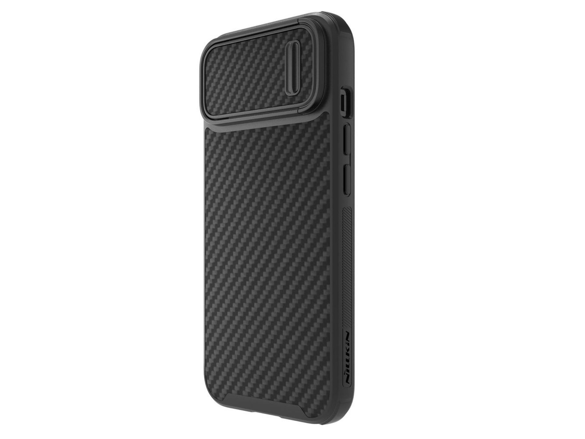 Nillkin Synthetic Fiber S Case iPhone 14 case with camera cover, black