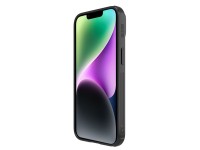 Funda Nillkin Synthetic Fiber S para iPhone 14 con tapa para la cámara, color negro. Funda Nillkin Synthetic Fiber S para iPhone 14 con tapa para la cámara, color negro.