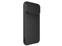 Nillkin Synthetic Fiber S Case iPhone 14 Pro case with camera cover, black Nillkin Synthetic Fiber S Case iPhone 14 Pro case with camera cover, black