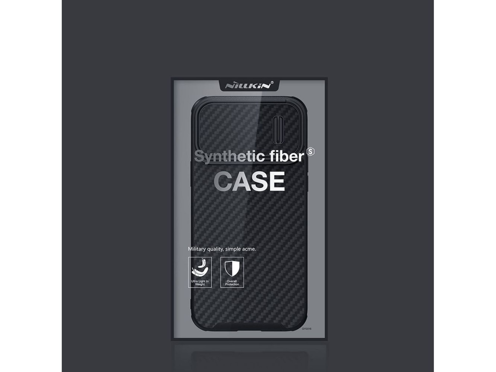 Nillkin Synthetic Fiber S Case iPhone 14 Pro case with camera cover, black