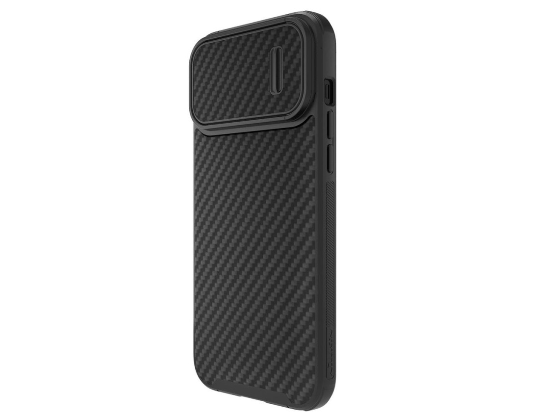 Nillkin Synthetic Fiber S Case iPhone 14 Pro case with camera cover, black