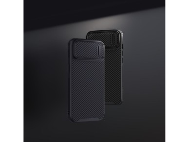 Nillkin Synthetic Fiber S Case iPhone 14 Pro case with camera cover, black Nillkin Synthetic Fiber S Case iPhone 14 Pro case with camera cover, black