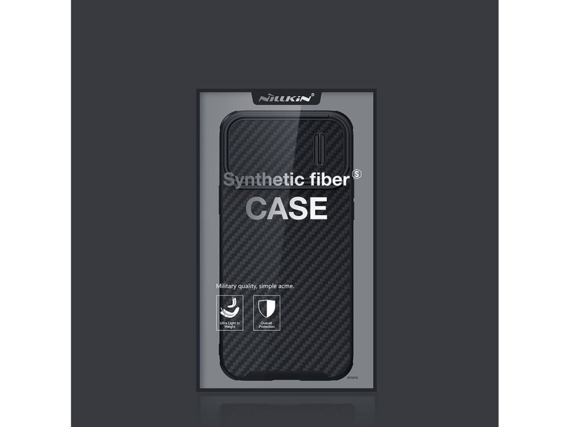 Nillkin Synthetic Fiber S Case iPhone 14 Pro case with camera cover, black