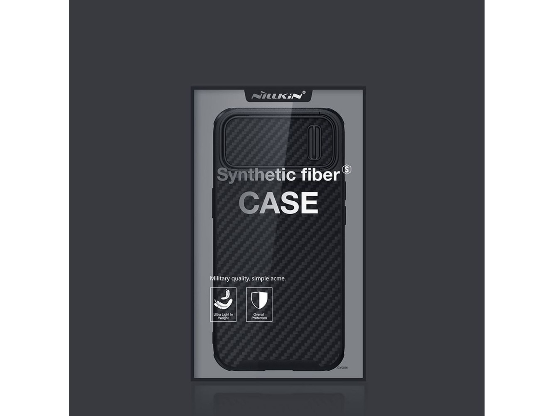 Nillkin Synthetic Fiber S Case iPhone 14 Plus case with camera cover, black