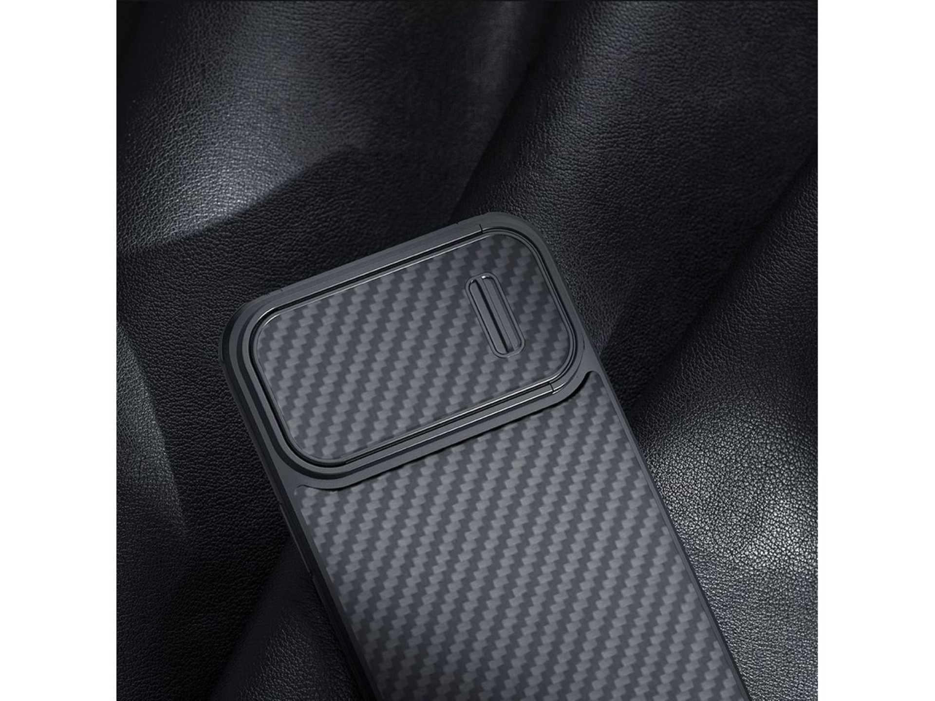 Nillkin Synthetic Fiber S Case iPhone 14 Pro case with camera cover, black