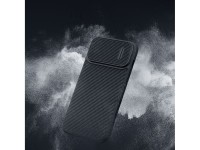 Nillkin Synthetic Fiber S Case iPhone 14 Pro case with camera cover, black Nillkin Synthetic Fiber S Case iPhone 14 Pro case with camera cover, black