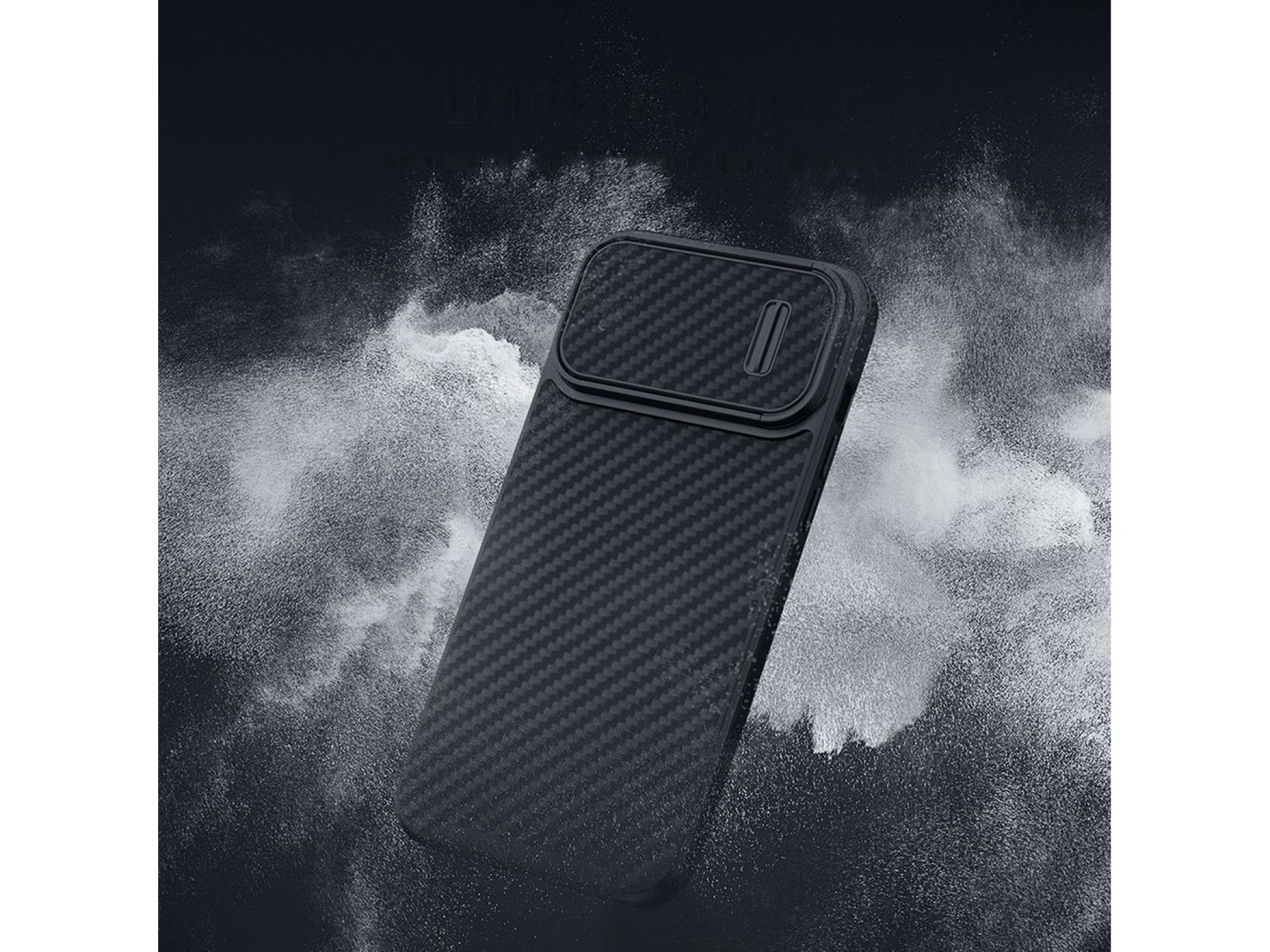 Nillkin Synthetic Fiber S Case iPhone 14 Pro case with camera cover, black