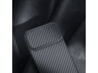 Nillkin Synthetic Fiber S Case iPhone 14 Pro case with camera cover, black Nillkin Synthetic Fiber S Case iPhone 14 Pro case with camera cover, black