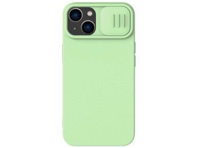 Nillkin CamShield Silky Silicone Case iPhone 14 Plus case with camera cover green Nillkin CamShield Silky Silicone Case iPhone 14 Plus case with camera cover green