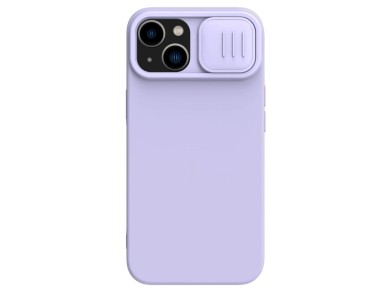 Funda de silicona sedosa Nillkin CamShield para iPhone 14 Plus con protector de cámara, color morado Funda de silicona sedosa Nillkin CamShield para iPhone 14 Plus con protector de cámara, color morado