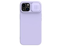 Capa de silicone Nillkin CamShield Silky para iPhone 14 Plus com protetor de câmera roxo Capa de silicone Nillkin CamShield Silky para iPhone 14 Plus com protetor de câmera roxo