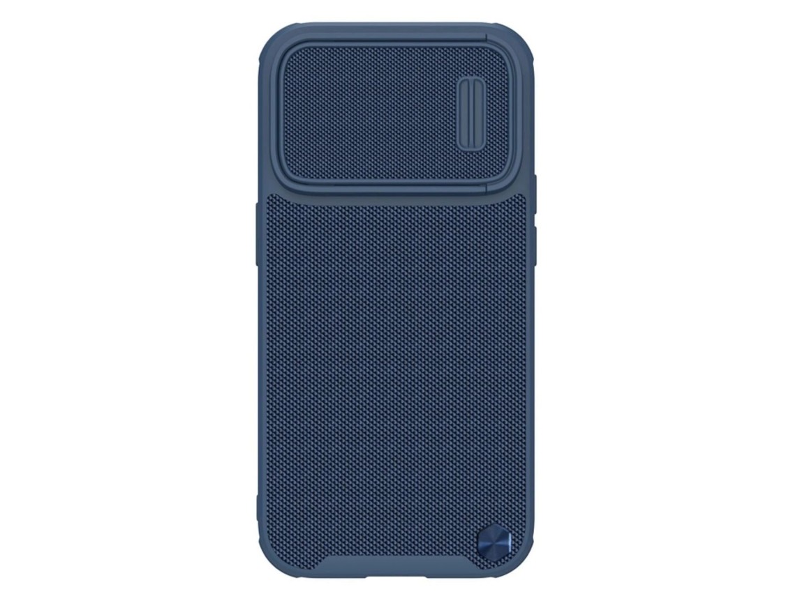 Capa Nillkin Textured S para iPhone 14 Pro Max, capa protetora reforçada com protetor de câmera, azu